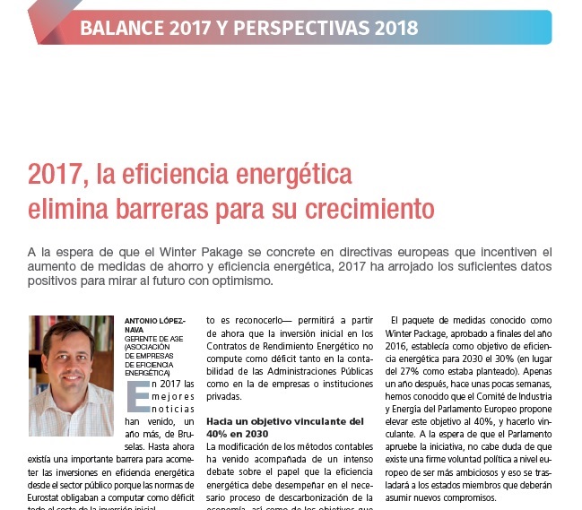 2017, la eficiencia energética elimina barreras para su crecimiento