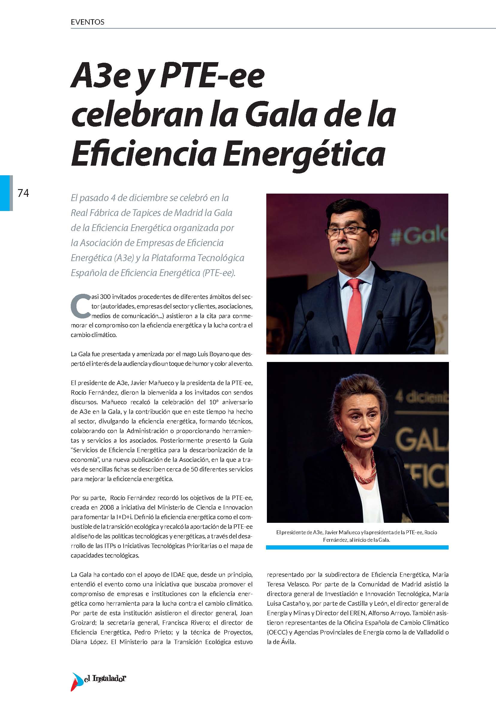 A3e celebra la Gala de la Eficiencia Energética