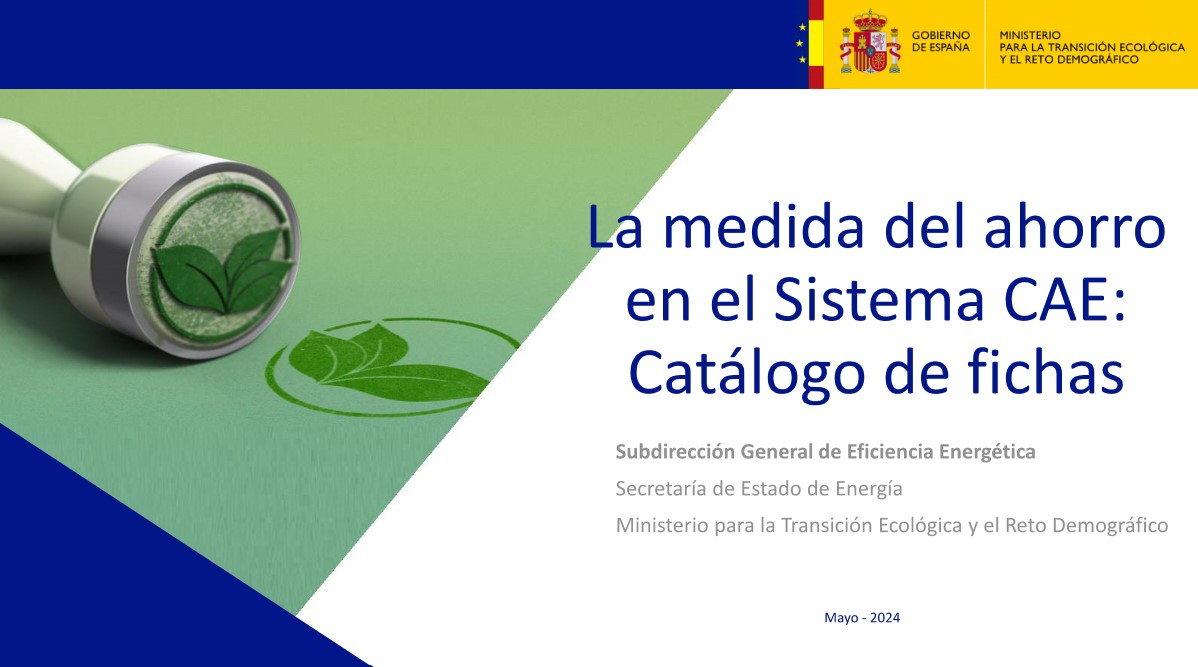 Jornada CAE Vitoria: La medida del ahorro en el Sistema CAE: Catálogo de fichas