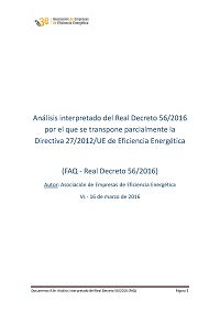 Análisis interpretado del Real Decreto 56/2016