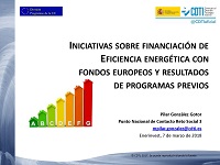 Iniciativas sobre financiación de eficiencia energética con fondos europeos y resultados de programas previos